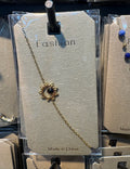Black Sun Charm Chain Bracelet - D-bracelets-0352