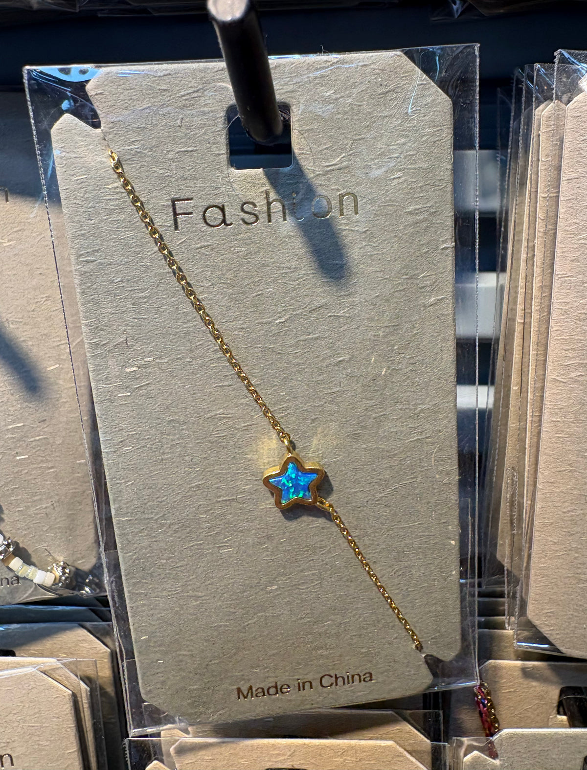 Blue Star Charm Bracelet - D-bracelets-0354