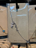 Silver Tone Charm Chain Bracelet - D-bracelets-0362