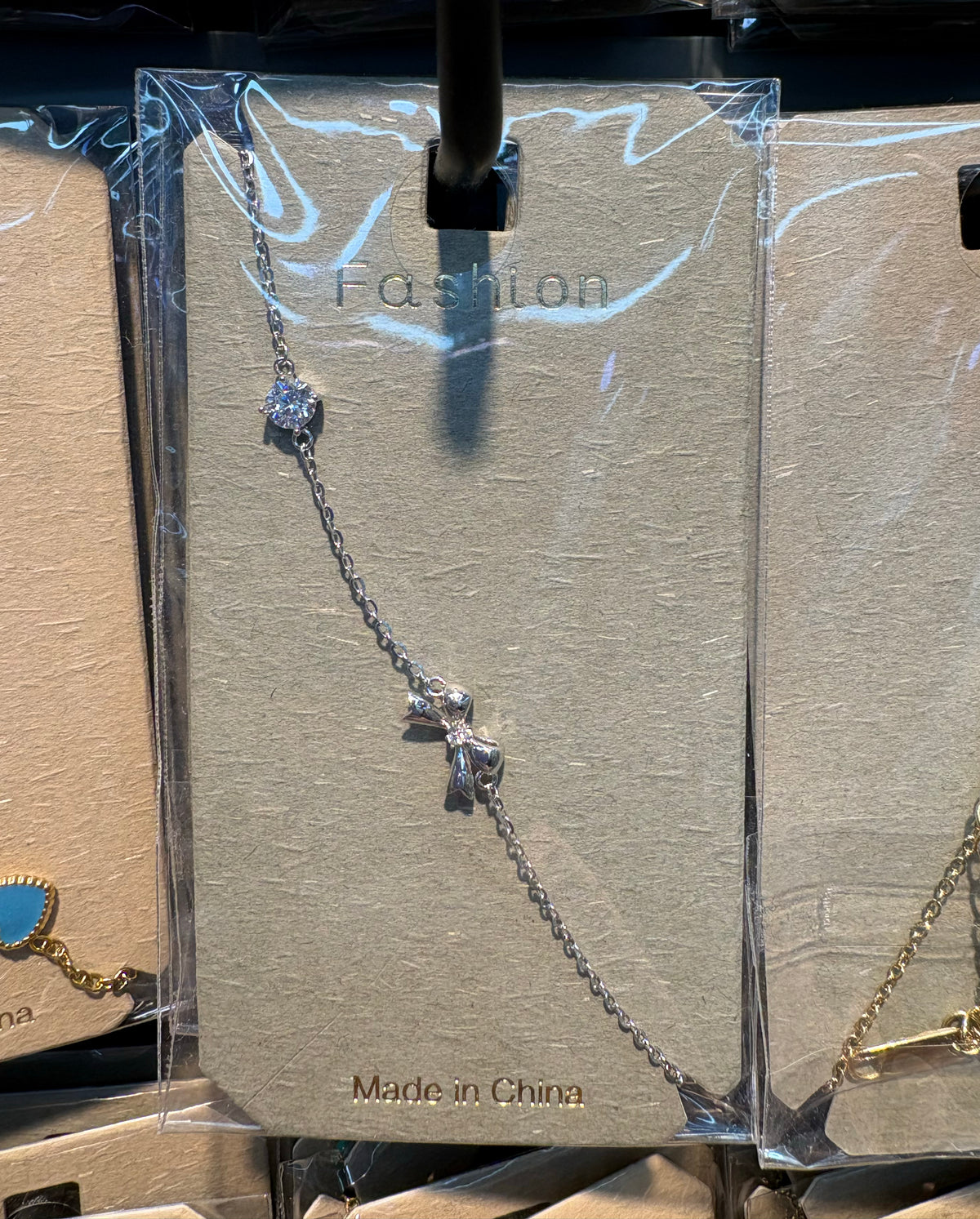 Silver Tone Star Charm Bracelet - D-bracelets-0364