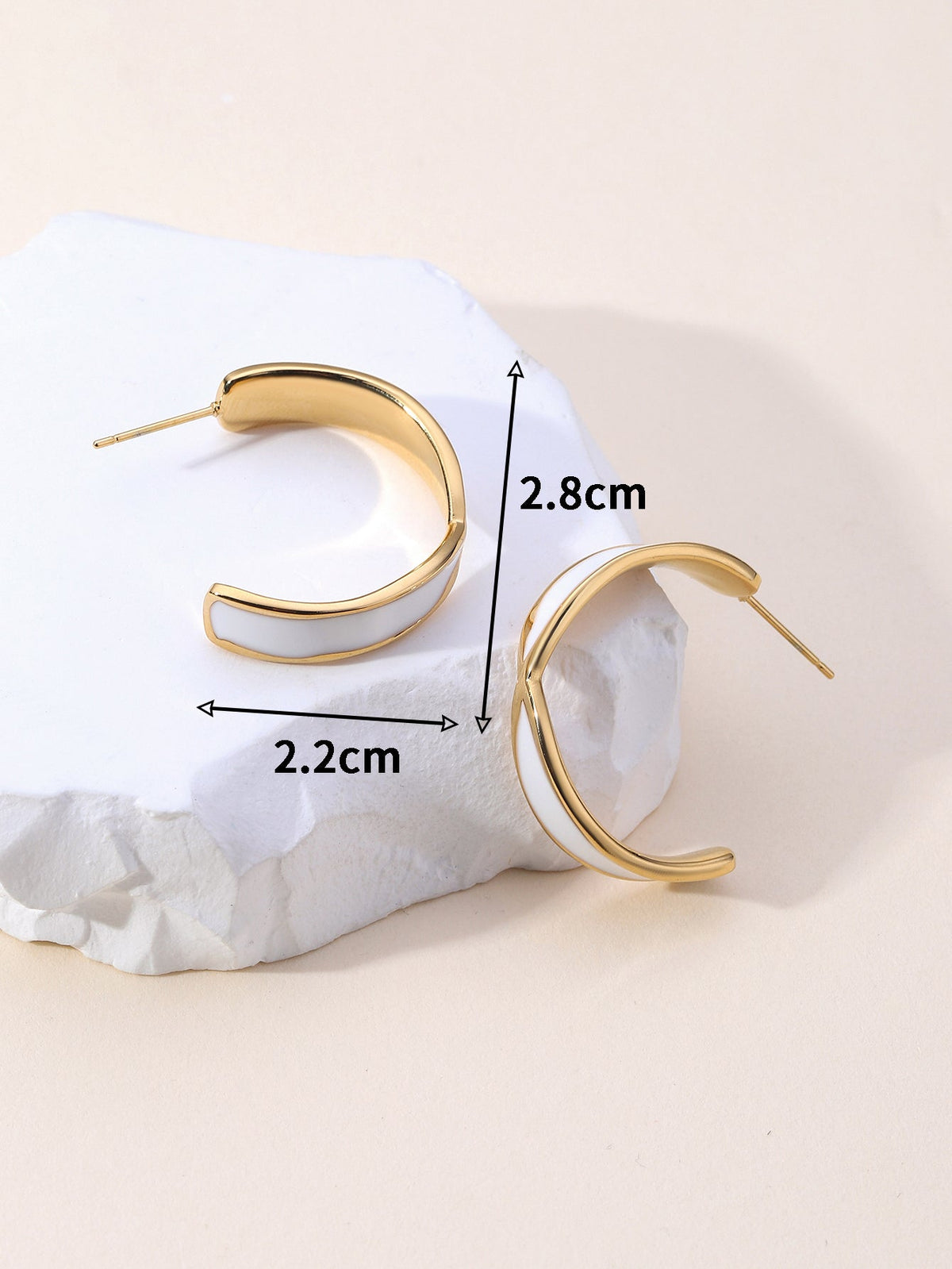 Chunky Hoop Huggie Earrings, Gift-Ready Velvet Bag