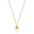 Wire-Wrapped Teardrop Gemstone Layering Necklace