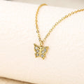 Sparkling Butterfly Pendant Necklace