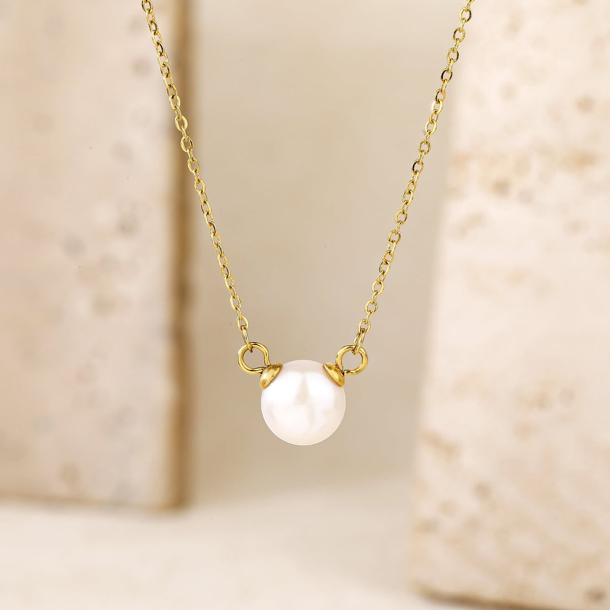 Simple 8mm Pearl Necklace