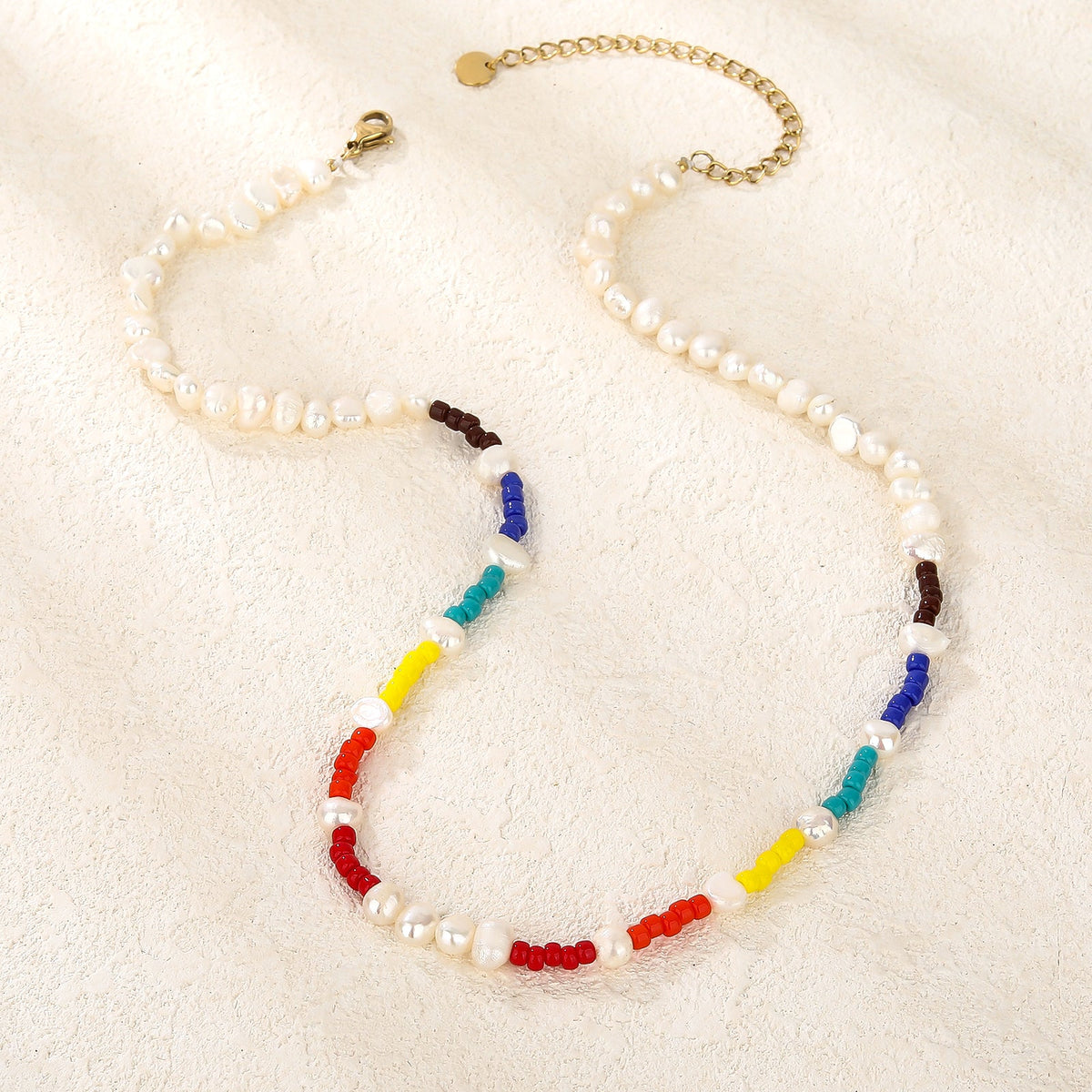 Mixed Bead Baroque Pearl Necklace