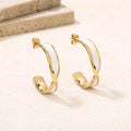 Chunky Hoop Huggie Earrings, Gift-Ready Velvet Bag
