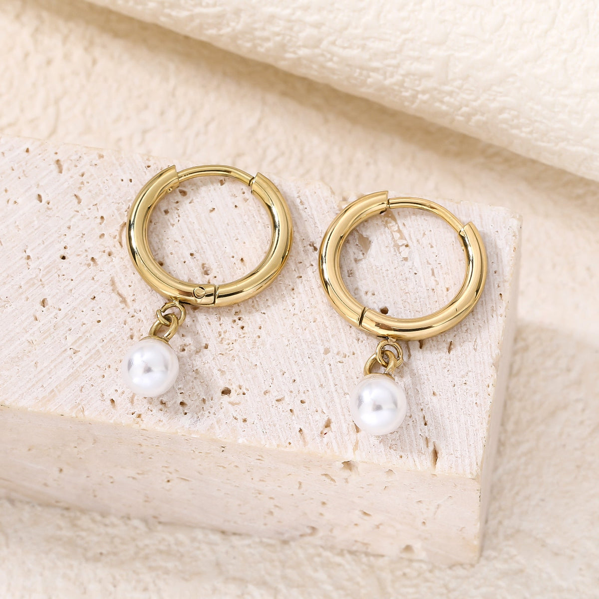 Freshwater Pearl Dangle Drop Earrings, Ultra-Light 1.8g