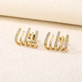 CZ Leaf Pearl Gold Stud Earrings, Secure Lever Back