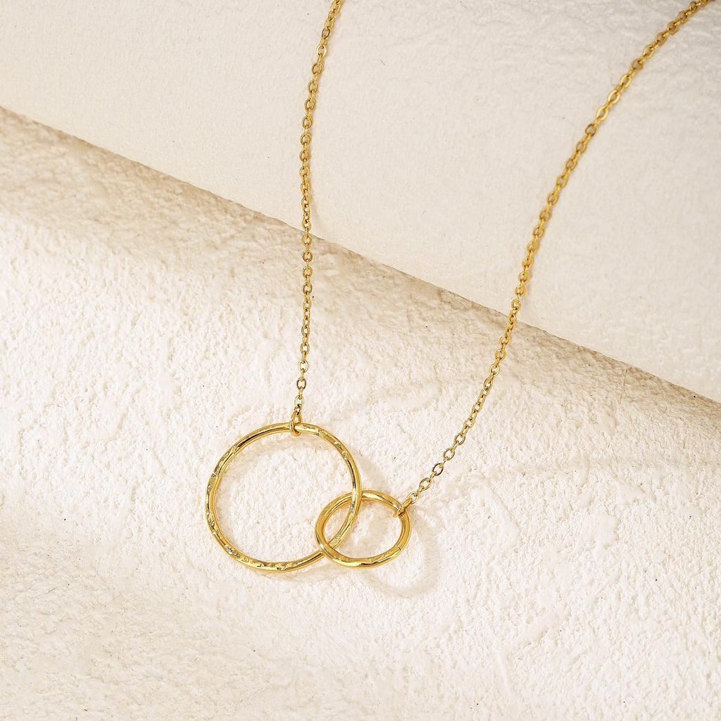 Hammered Open-Circle Pendant Necklace