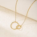 Hammered Open-Circle Pendant Necklace