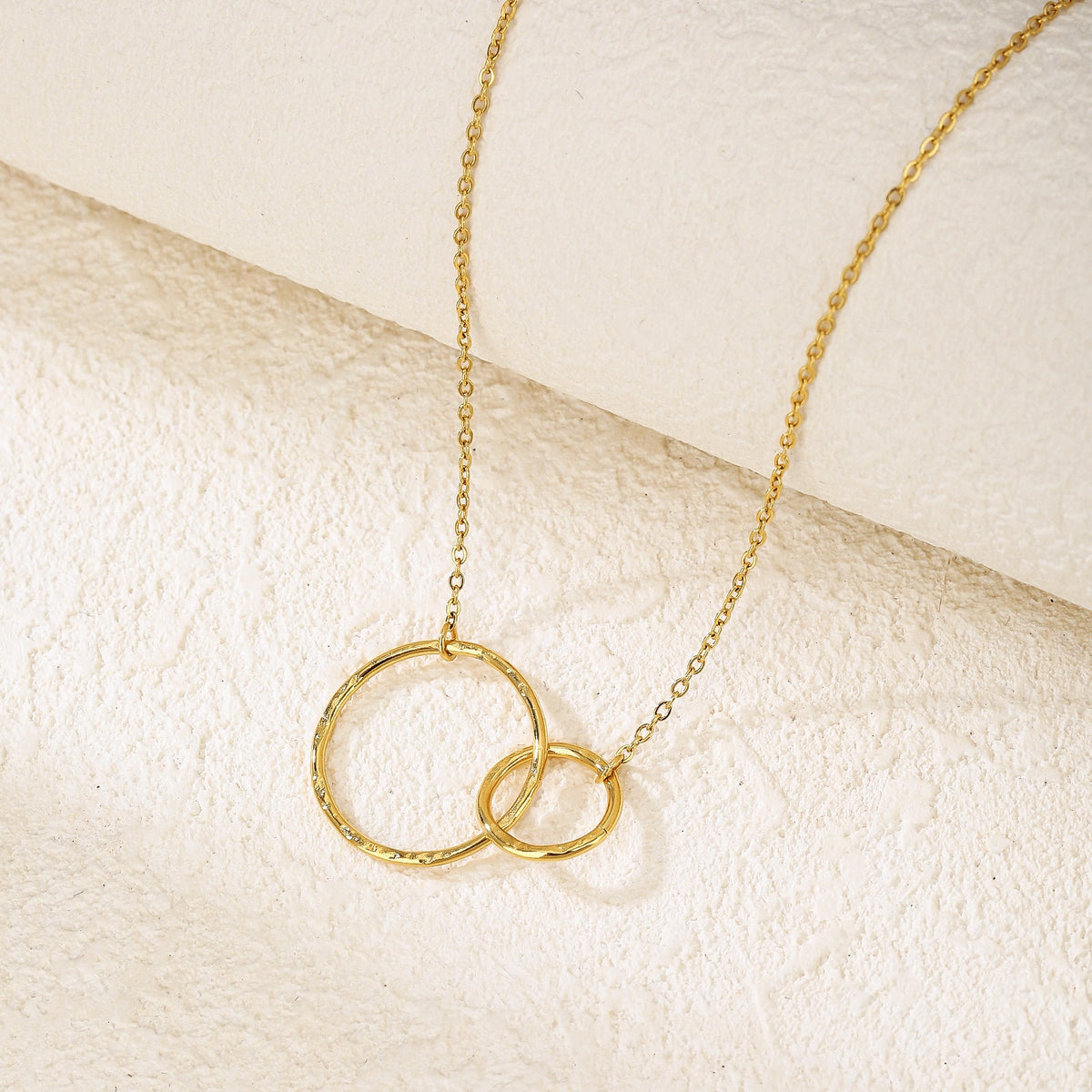 Hammered Open-Circle Pendant Necklace