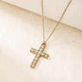 Faith Cross Pendant Necklace with CZ