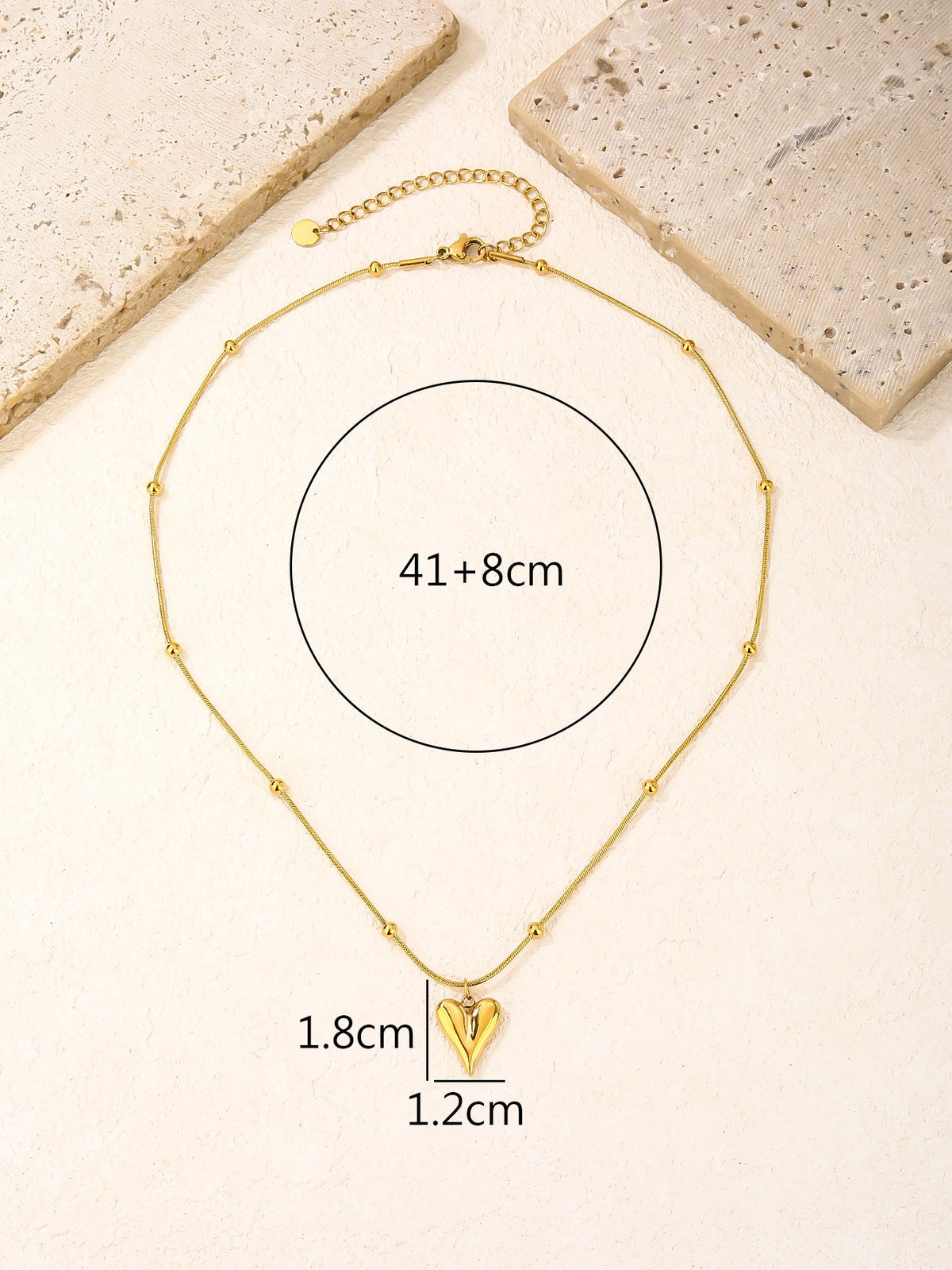 Classic Heart Pendant Choker Necklace
