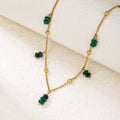 Green Malachite Beaded Choker Necklace