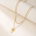 Layered Pearl Choker & Heart Necklace Set