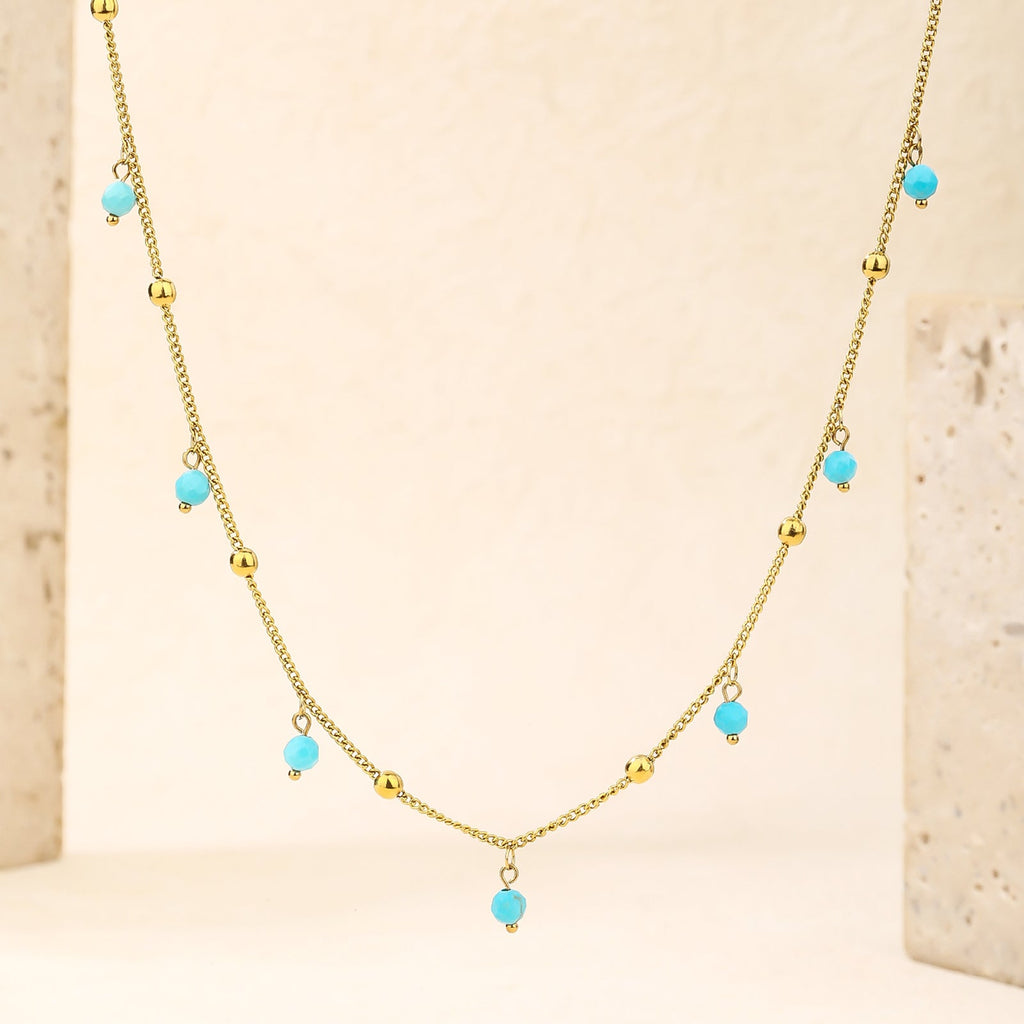 Bohemian Turquoise Gemstone Necklace