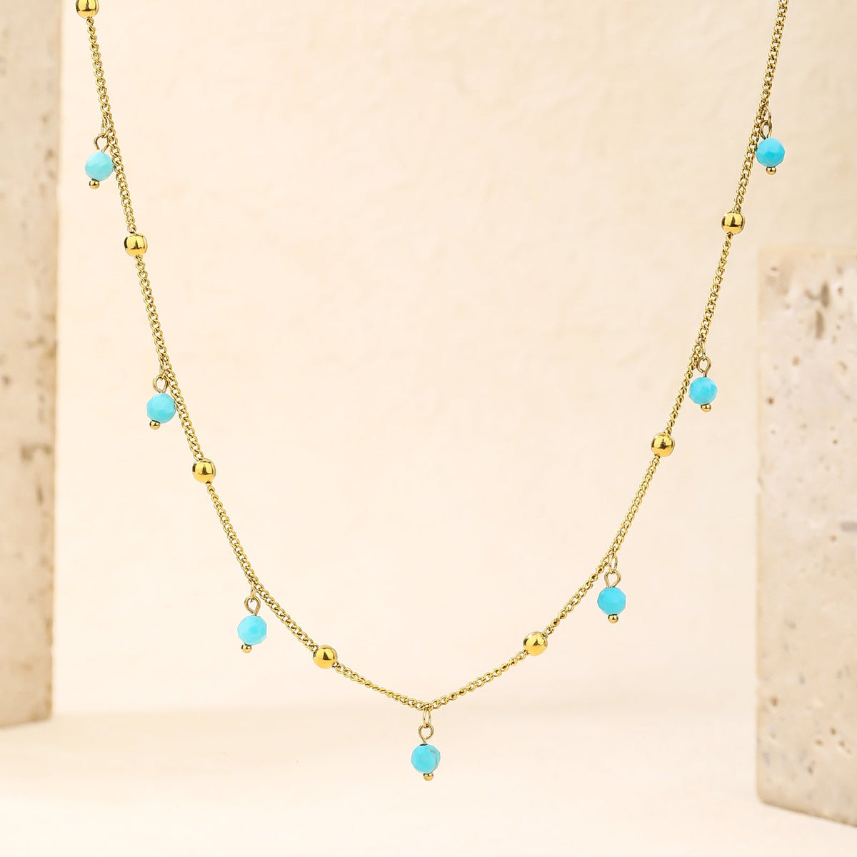 Bohemian Turquoise Gemstone Necklace