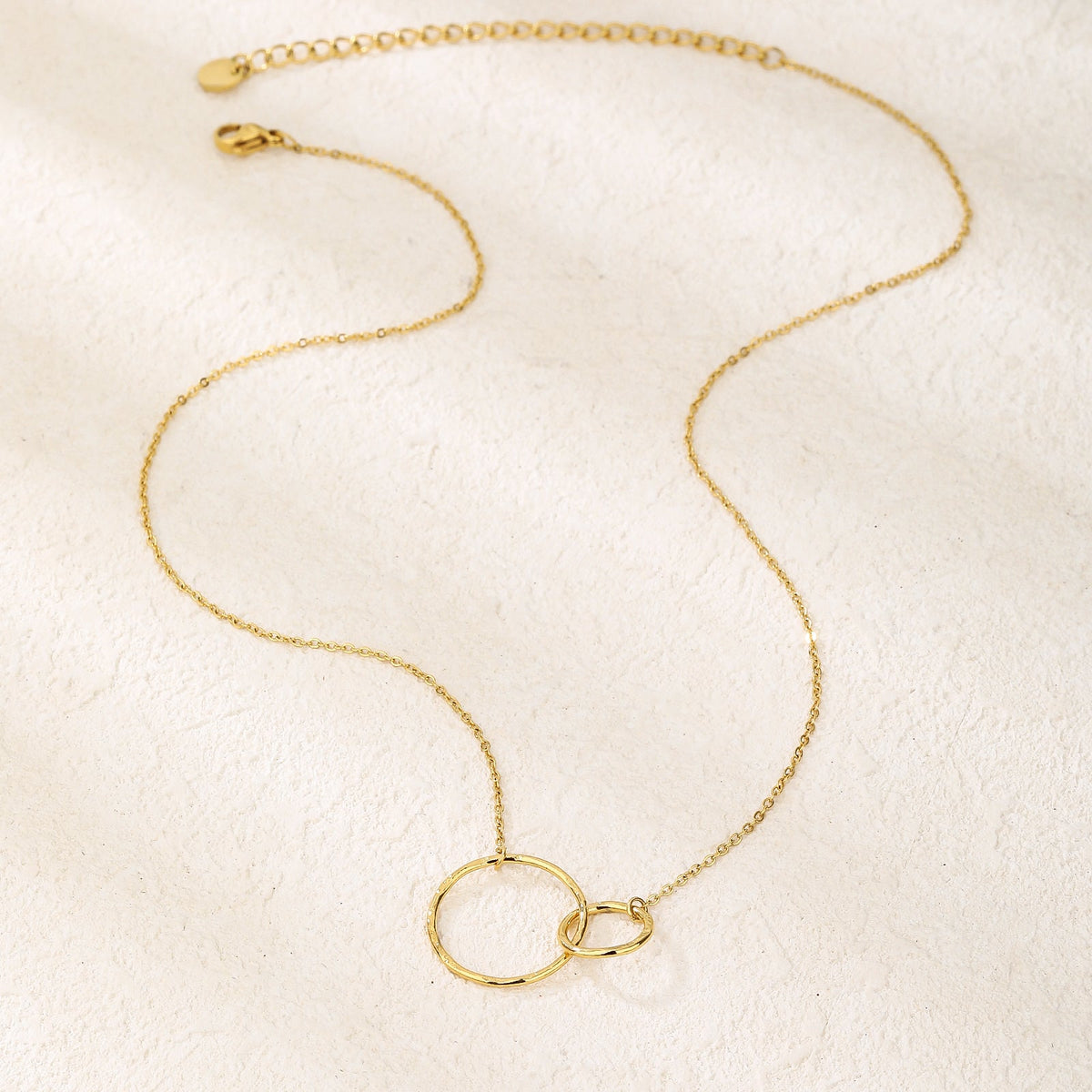 Hammered Open-Circle Pendant Necklace