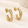 Trendy Chunky Gold Hoop Earrings, Everyday 2cm Hoop