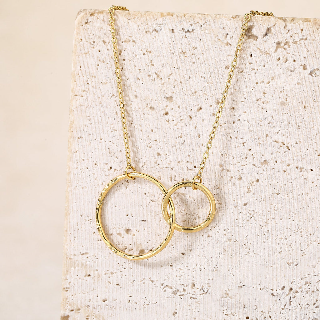 Hammered Open-Circle Pendant Necklace