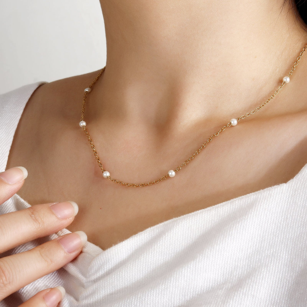 Petite Pearl Choker Necklace