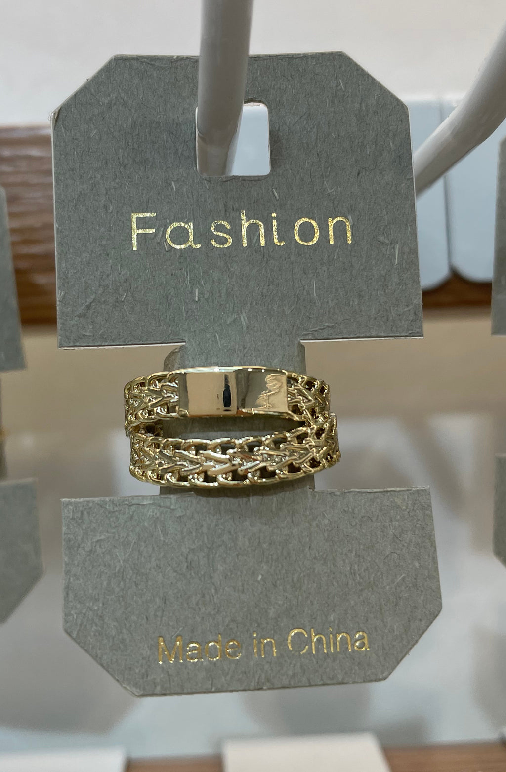 Layered Chain Band Ring - W1-0010