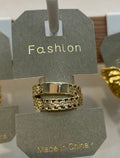 Layered Chain Band Ring - W1-0010