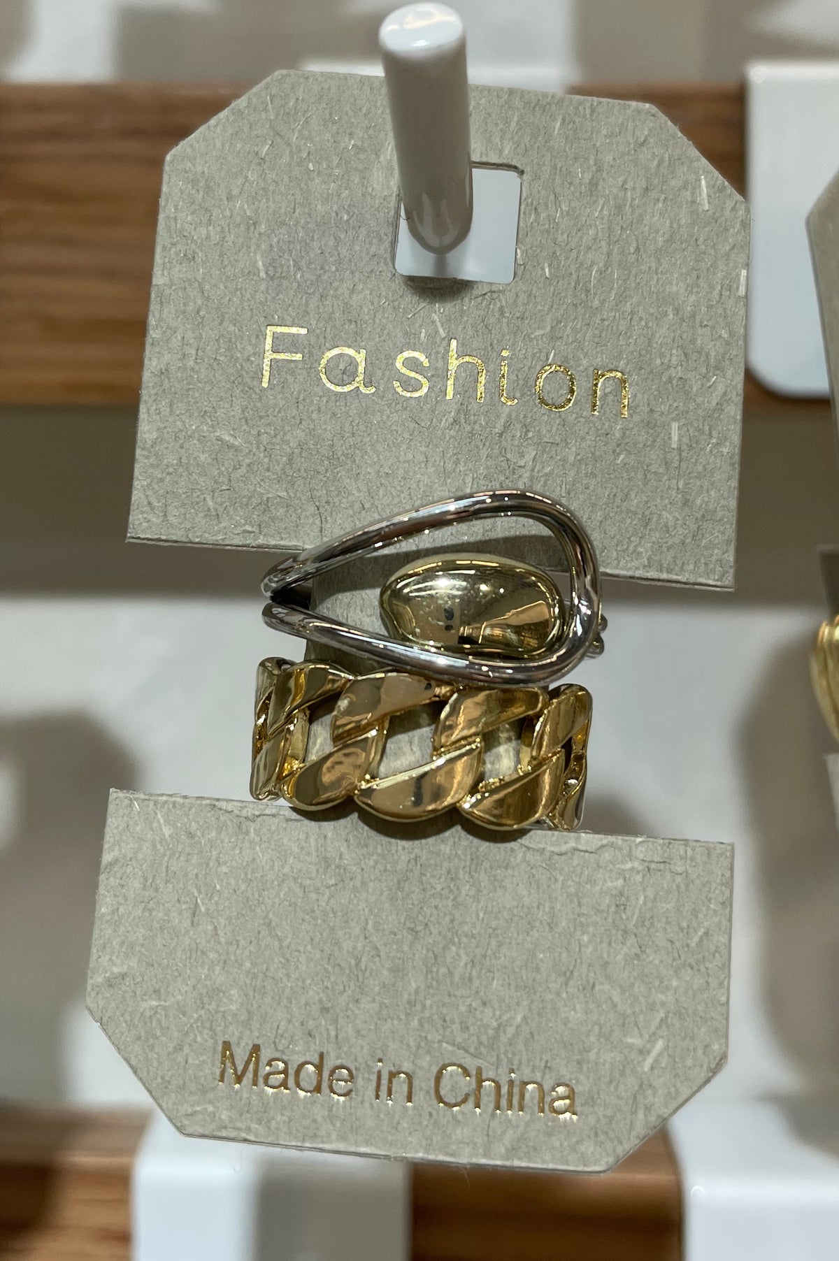 Two Tone Link Ring - W1-0027