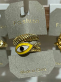 Yellow Evil Eye Layered Ring - W1-0031