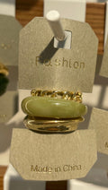Pale Green Layered Rings - W1-0049