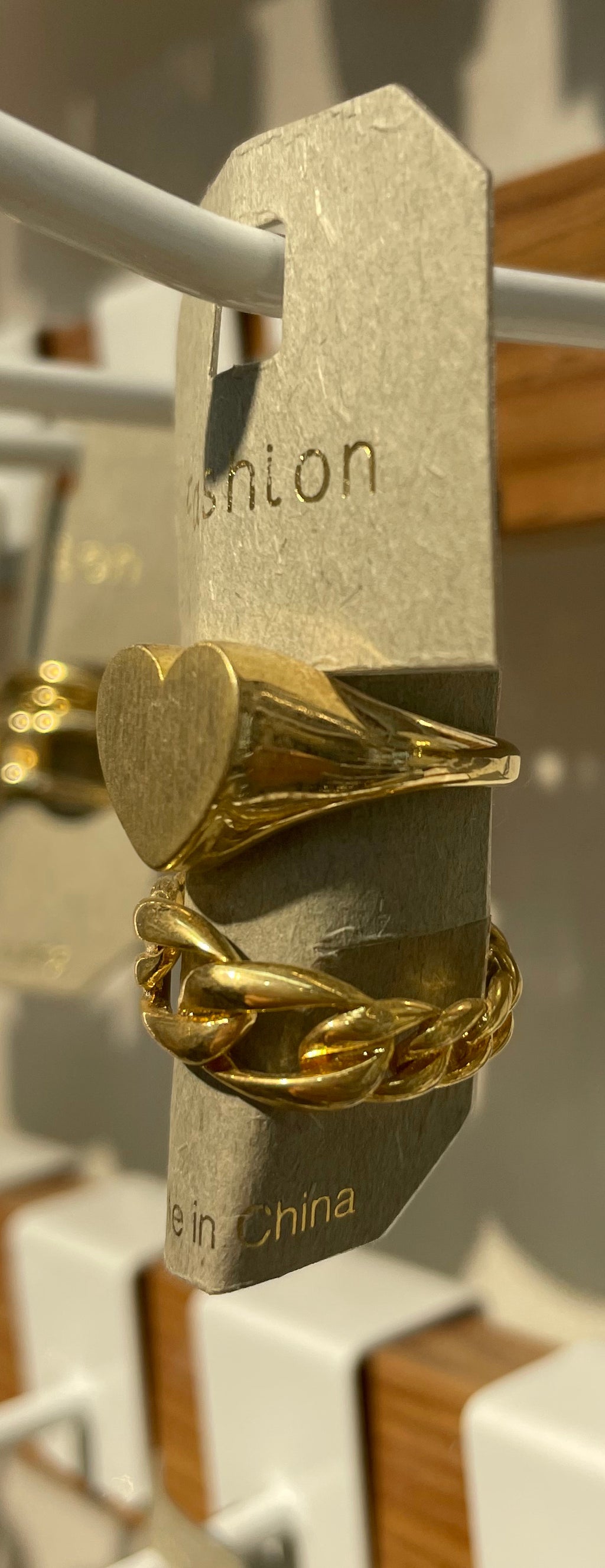 Heart and Chain Stacking Rings - W1-0053