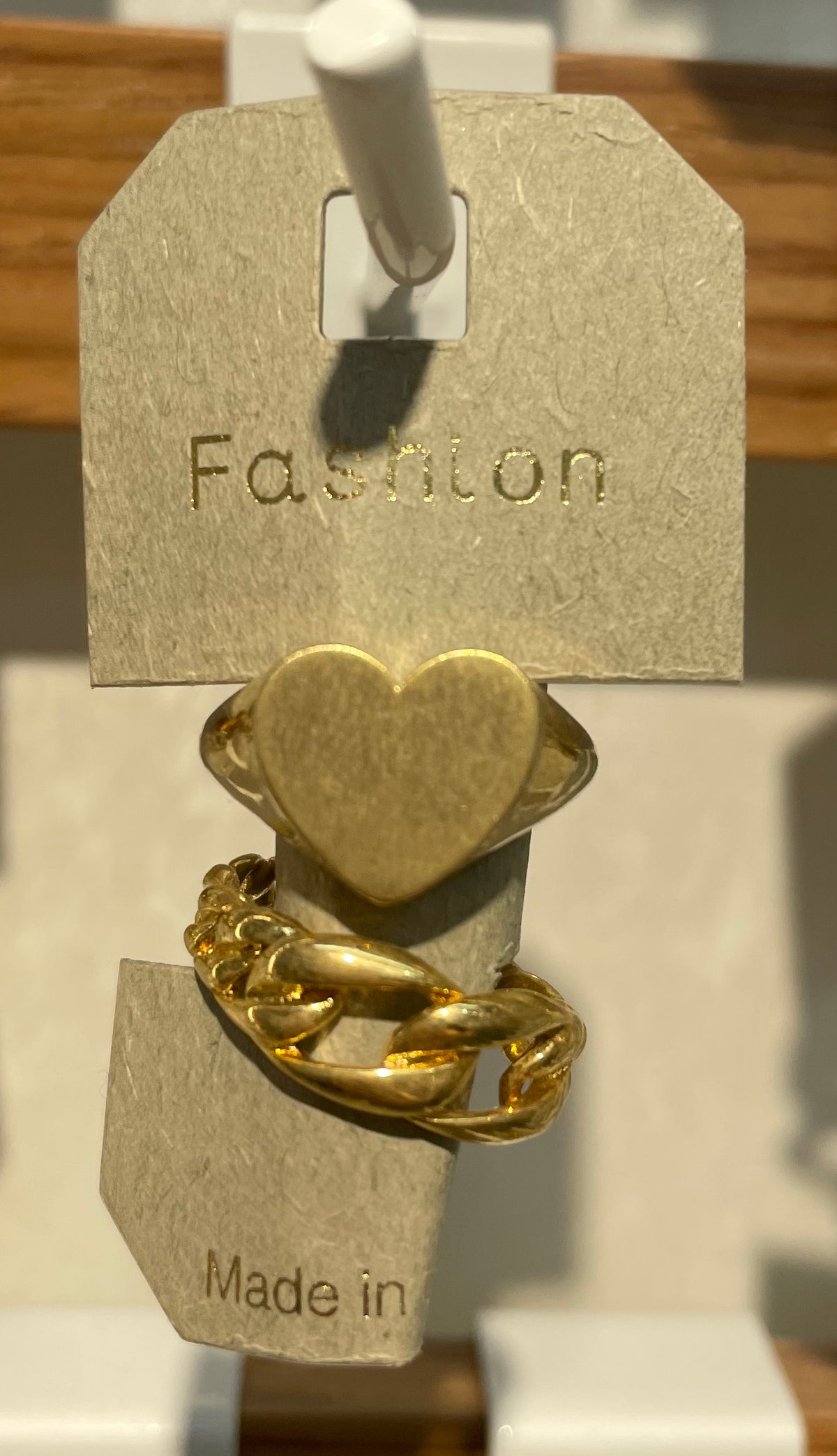 Heart and Chain Stacking Rings - W1-0053