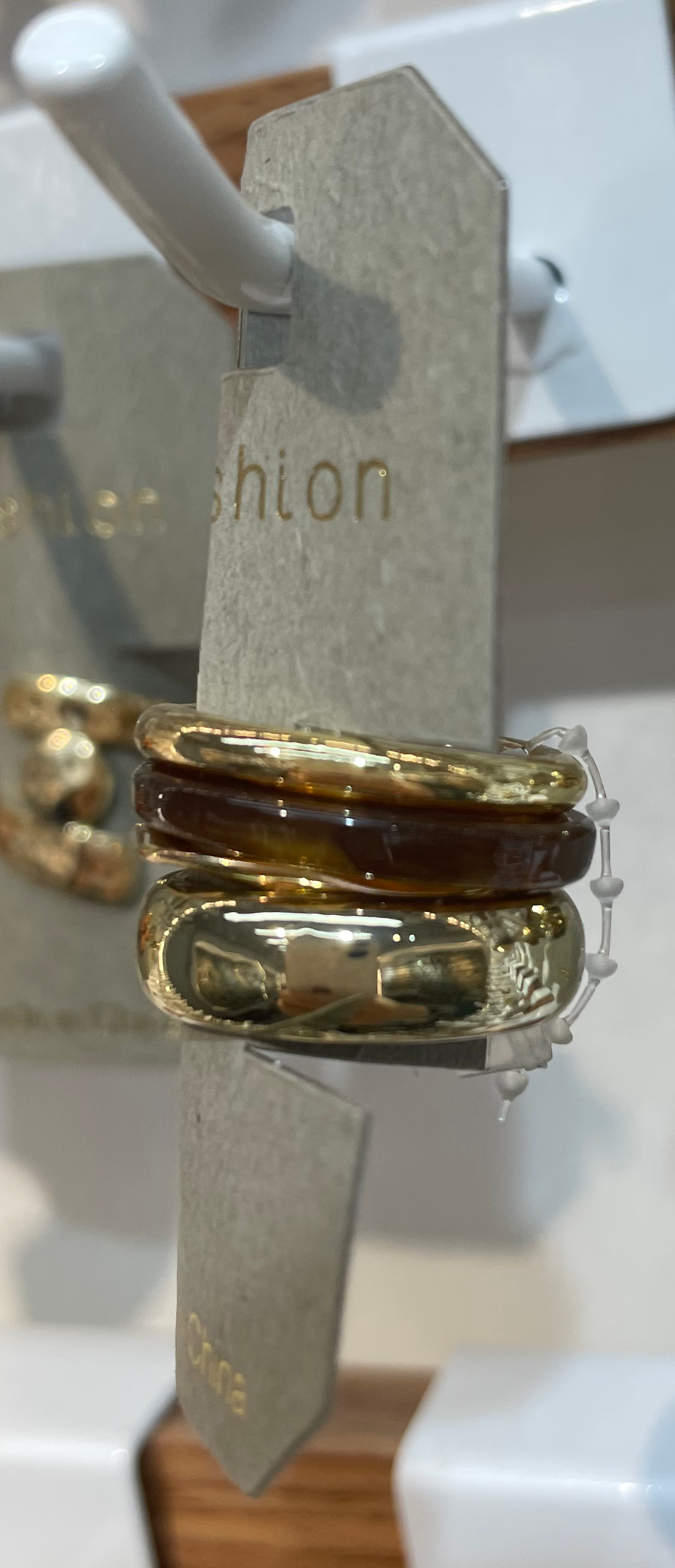 Brown and Gold-Tone Rings - W1-0058