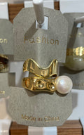 Pearl Accent Stacking Rings - W1-0059