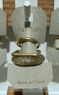White and Taupe Stacking Rings - W1-0065