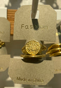 Textured Coin Stacking Rings - W1-0079