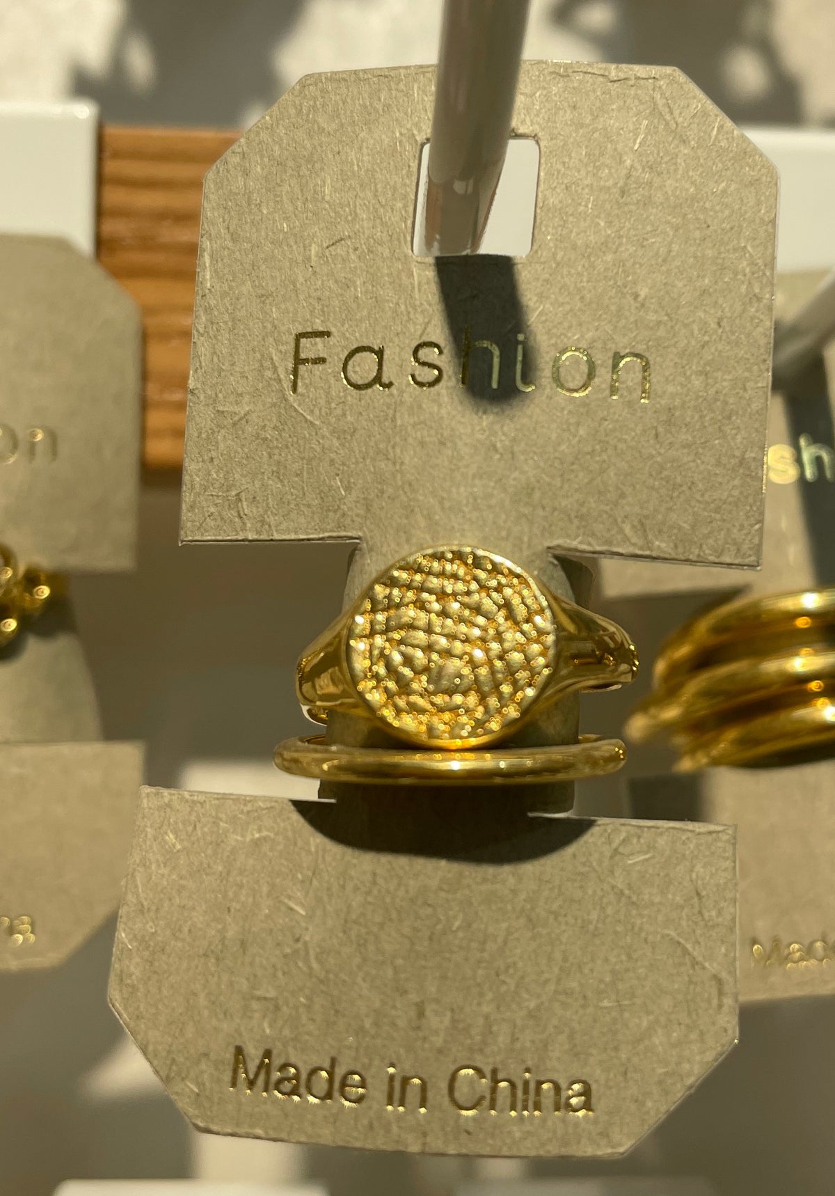 Textured Coin Stacking Rings - W1-0079