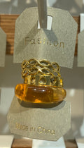 Amber and Openwork Rings - W1-0083