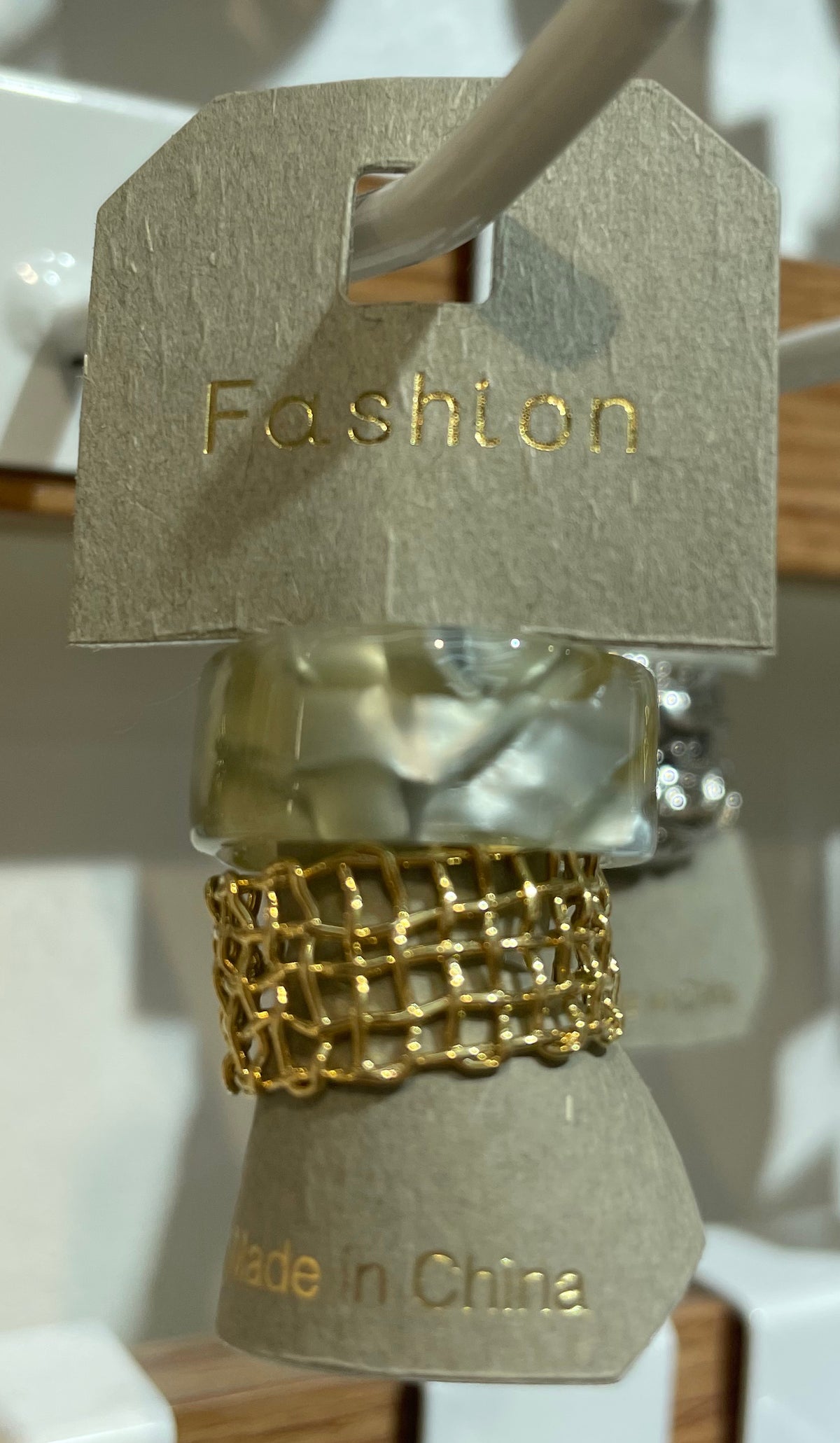 Marbled and Lattice Ring Stack - W1-0084