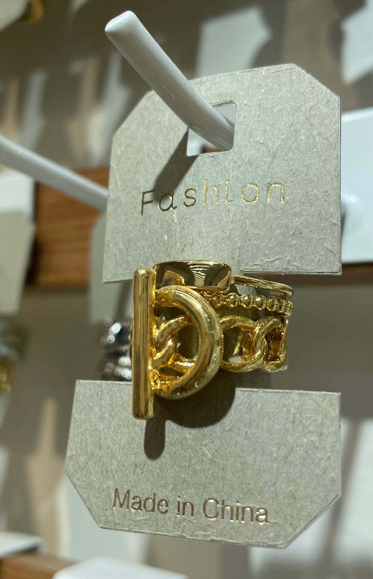 Toggle Bar Statement Ring - W1-0086