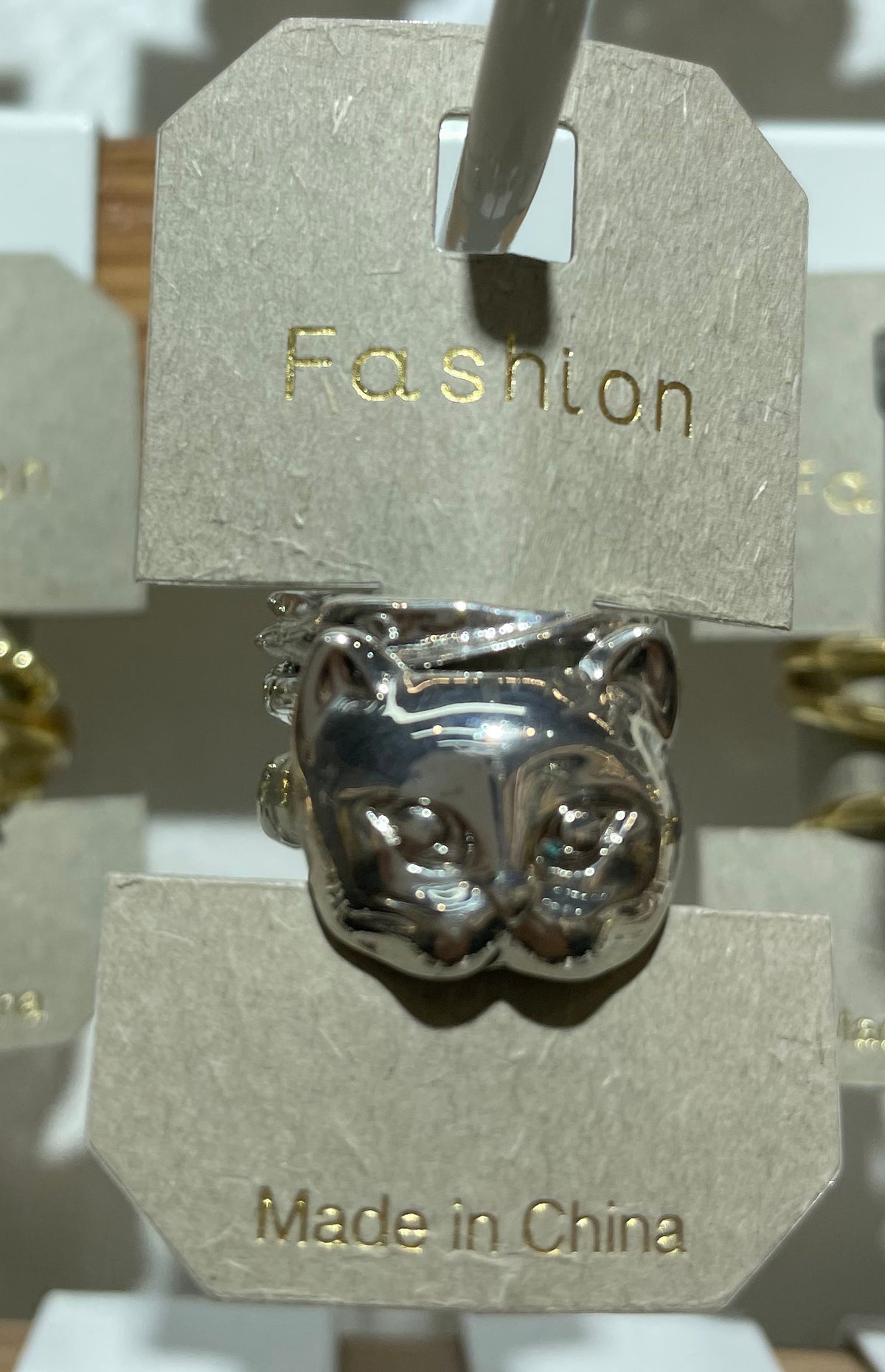 Silver-Tone Wavy Statement Ring - W1-0089