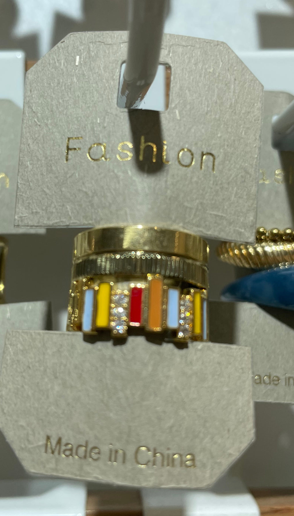 Multicolor Bar Stacking Rings - W1-0091