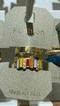 Multicolor Bar Stacking Rings - W1-0091