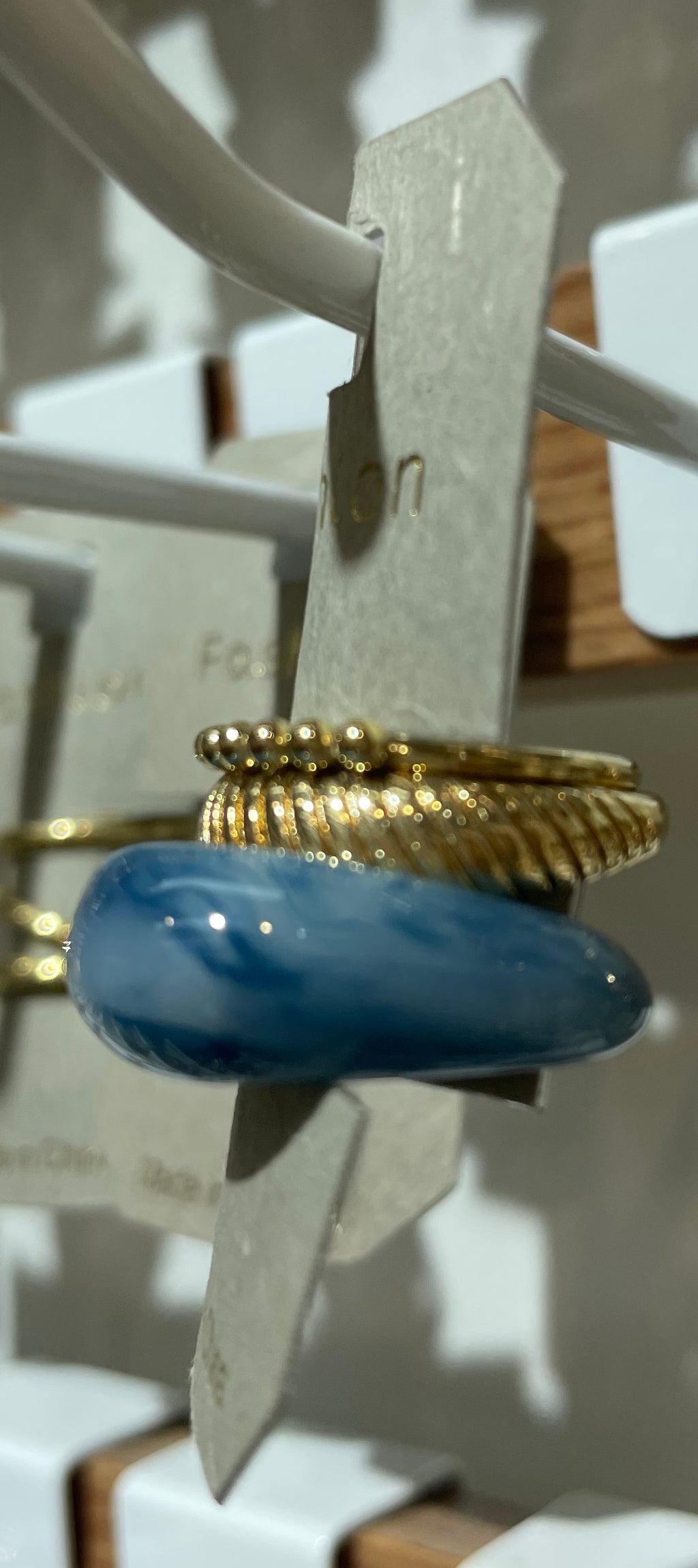 Blue Pebble Stacking Rings - W1-0092