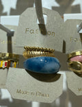 Blue Pebble Stacking Rings - W1-0092