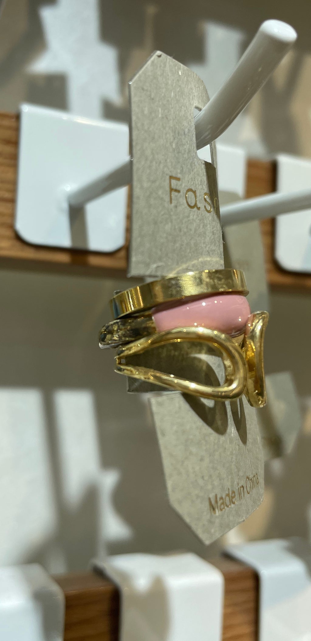Pink and Open Loop Rings - W1-0093