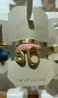 Pink and Open Loop Rings - W1-0093