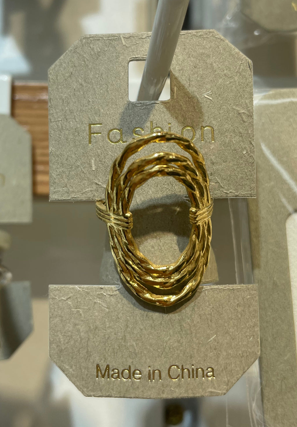 Braided Open Oval Ring - W1-0096
