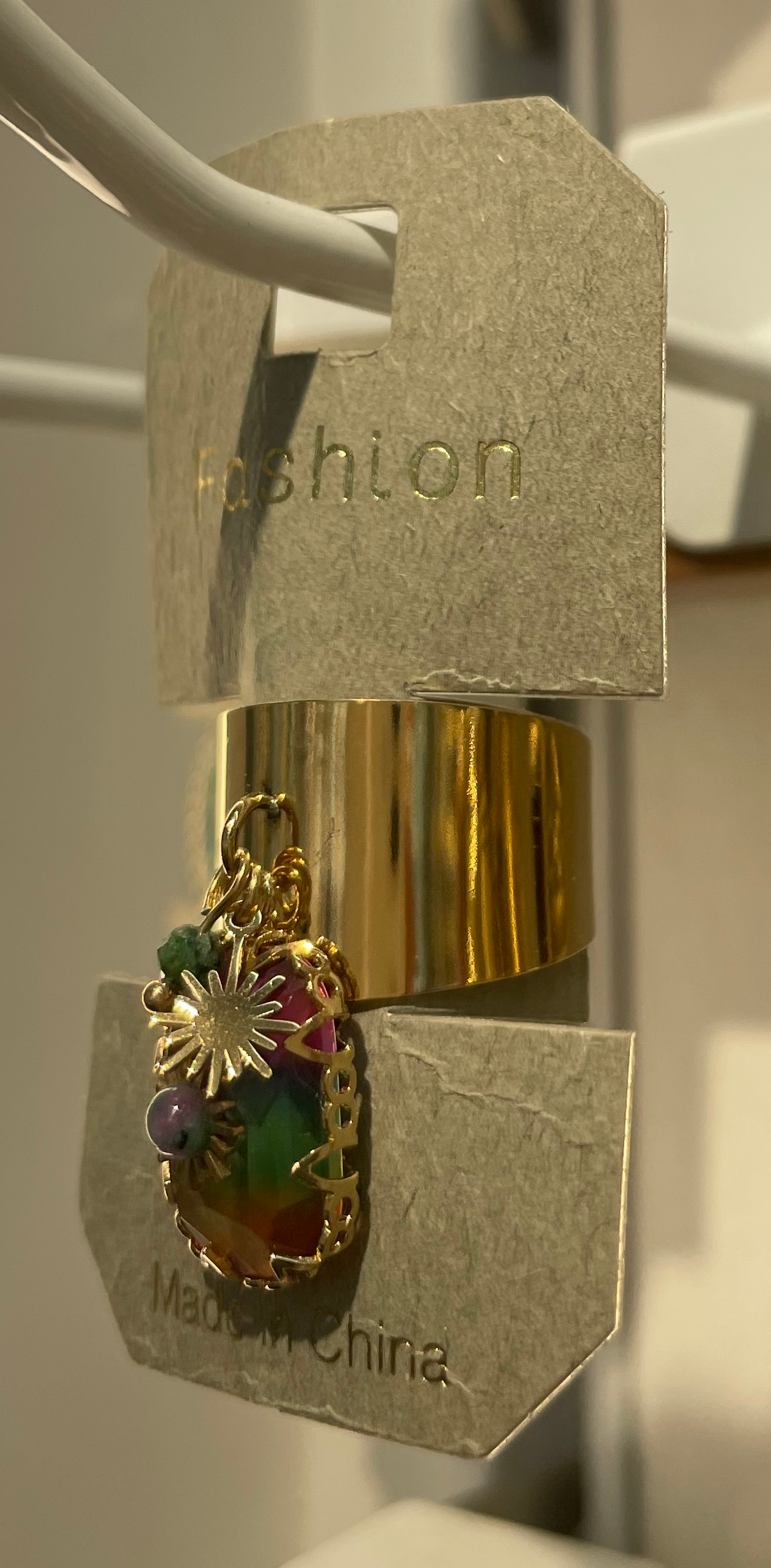 Colorful Flower Dangle Ring - W1-0099