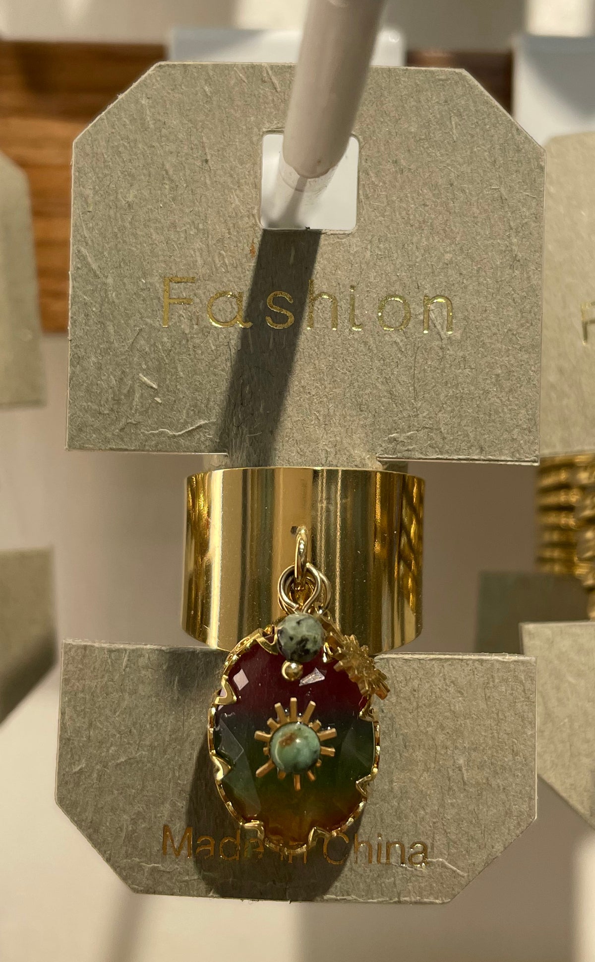 Colorful Flower Dangle Ring - W1-0099
